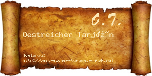 Oestreicher Tarján névjegykártya